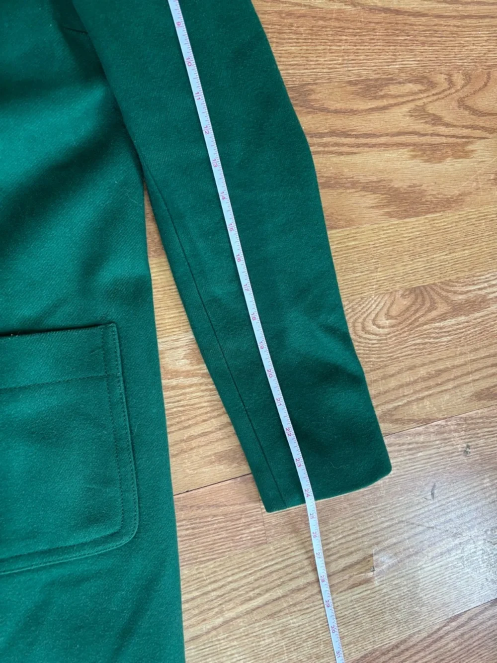 J.Crew Wool Cashmere Toggle Coat – Emerald Green – Size 6 - Picture 10 of 11